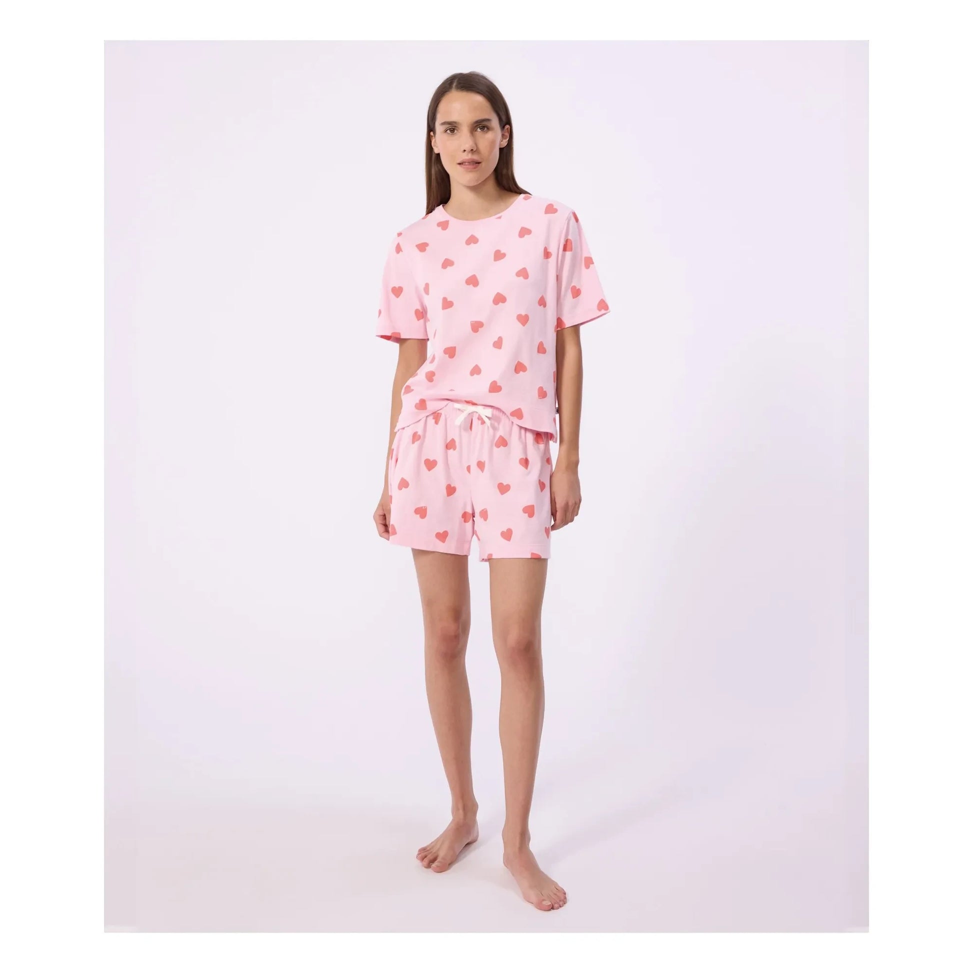 Petit Bateau - Pyjama Short Hearts | Pink