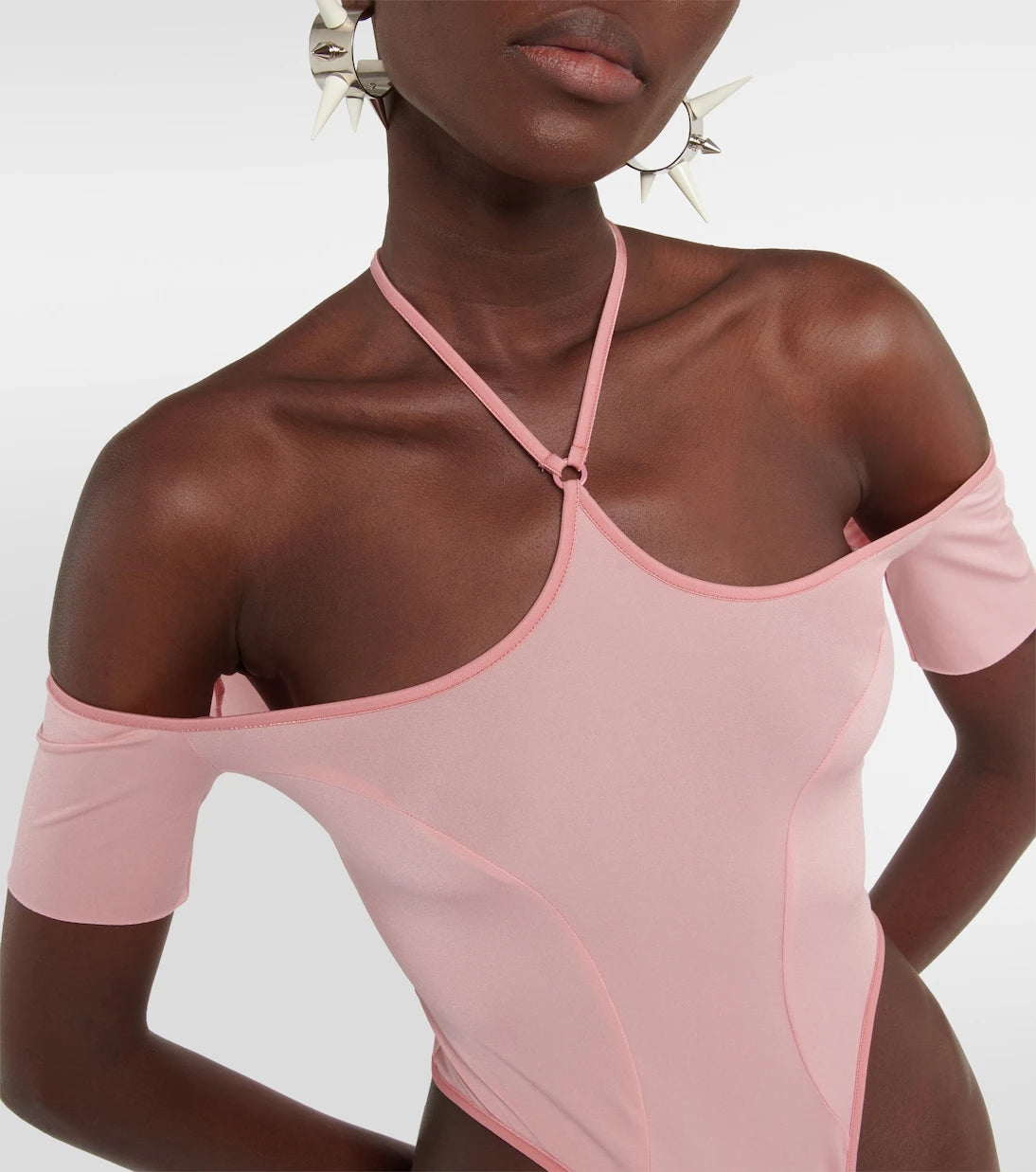 KNWLS - Halterneck mesh bodysuit