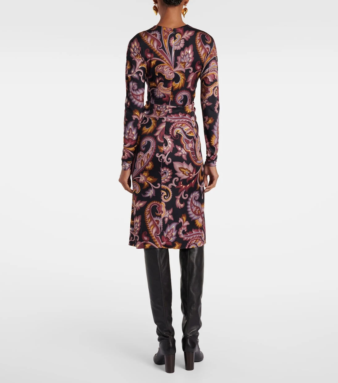 Etro - Paisley gathered midi dress