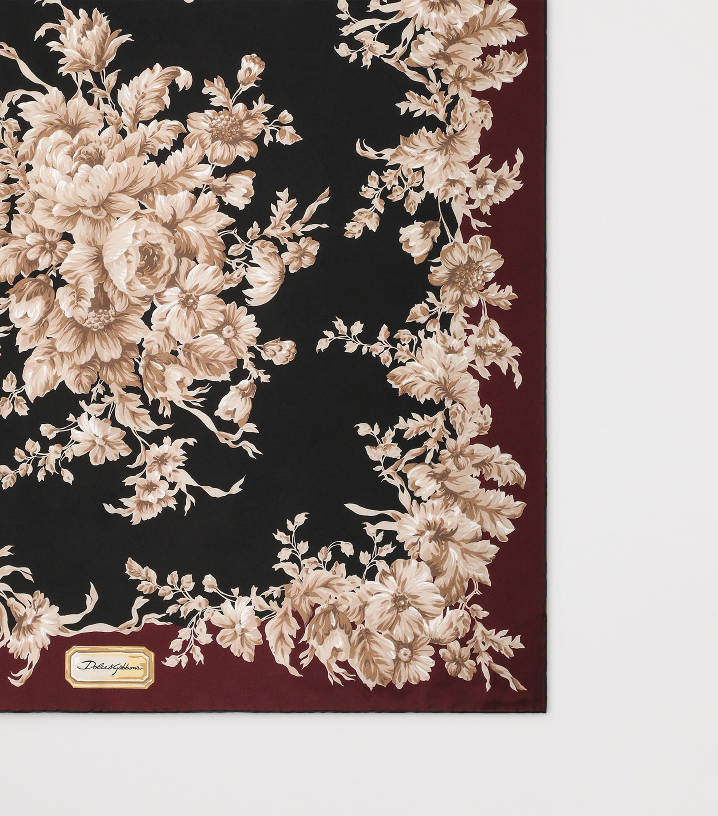 Multi Silk Floral Foulard Scarf