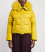 Yves Salomon Yellow Down-Fur Technical Puffer Jacket (60cm)