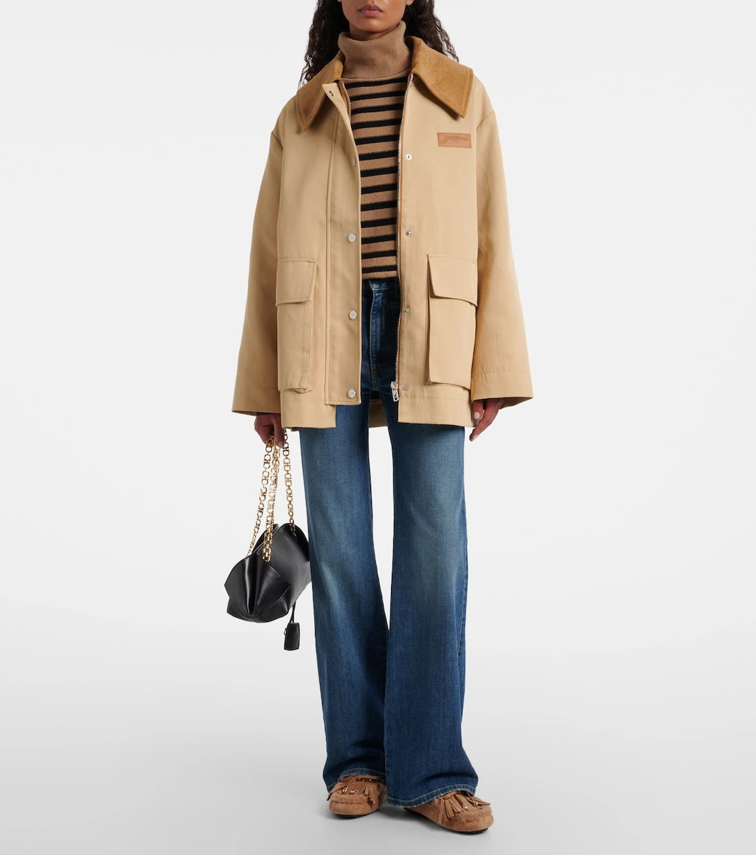 Jimmy Choo - Manon F shearling-lined suede boat shoes