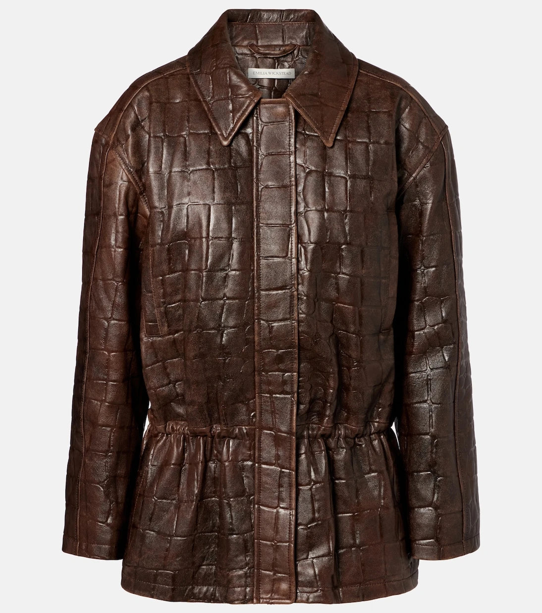 Emilia Wickstead - Norcutt croc-effect leather jacket