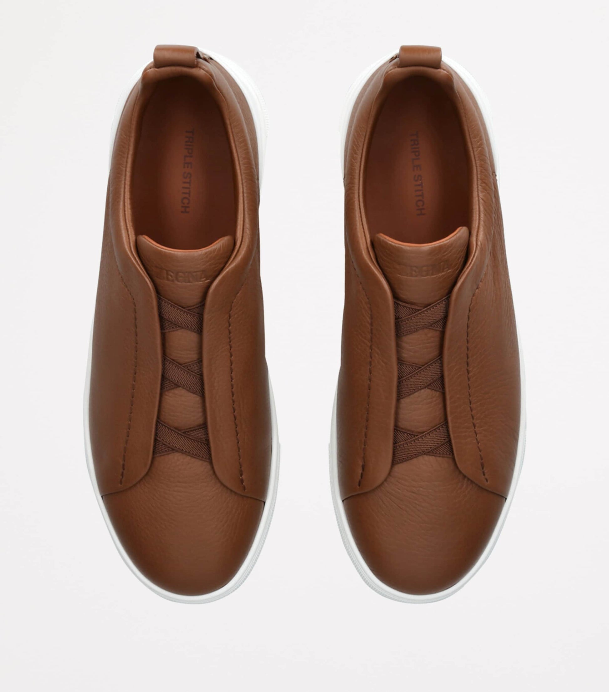 Leather Triple Stitch Sneakers