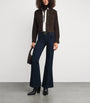 PAIGE Brown Suede Feyd Leather Jacket