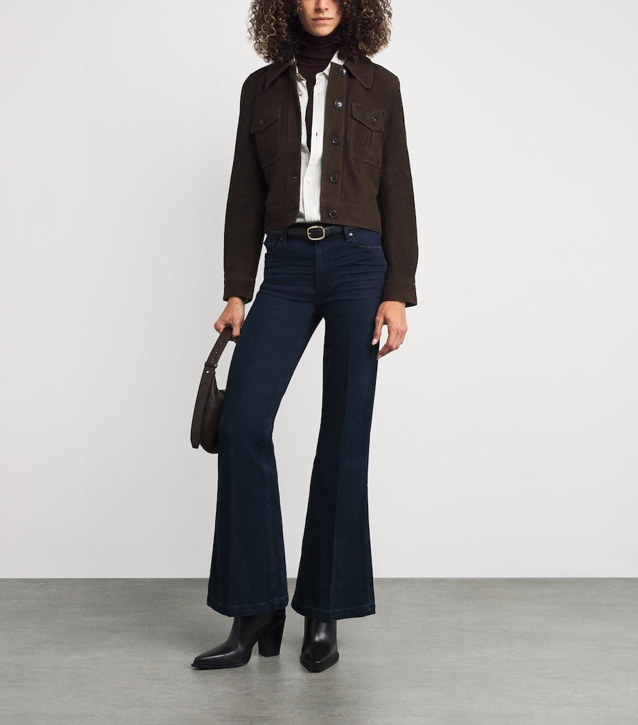 PAIGE Brown Suede Feyd Leather Jacket