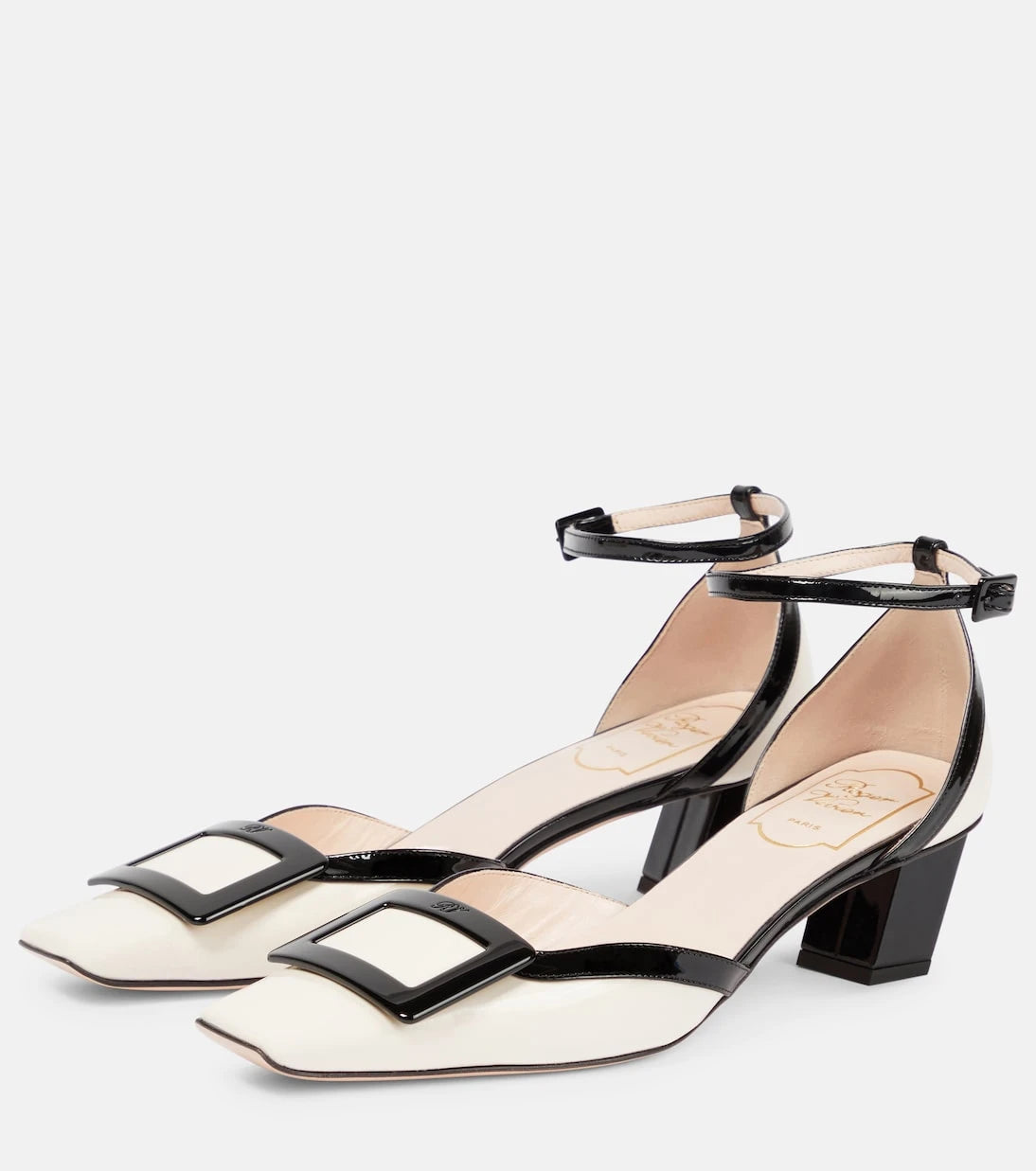 Roger Vivier - صندل Belle Vivier من الجلد اللامع
