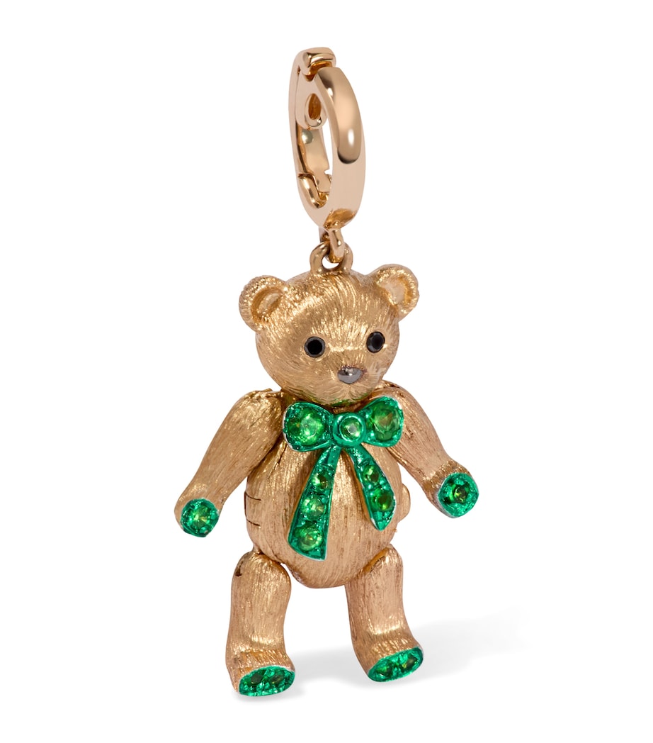 Annoushka x Harrods Yellow Gold, Diamond and Tsavorite My Life in Charms Teddy Bear Locket Charm