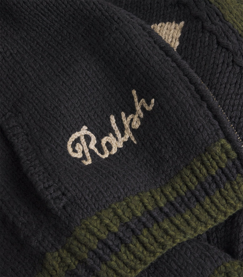 Wool Varsity Cardigan MULTI