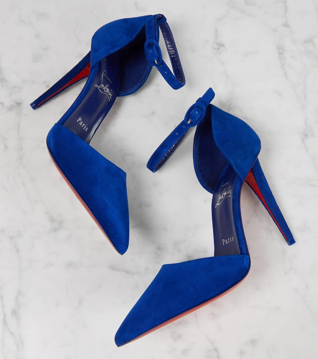 Christian Louboutin - Astrida Bride 100 suede pumps
