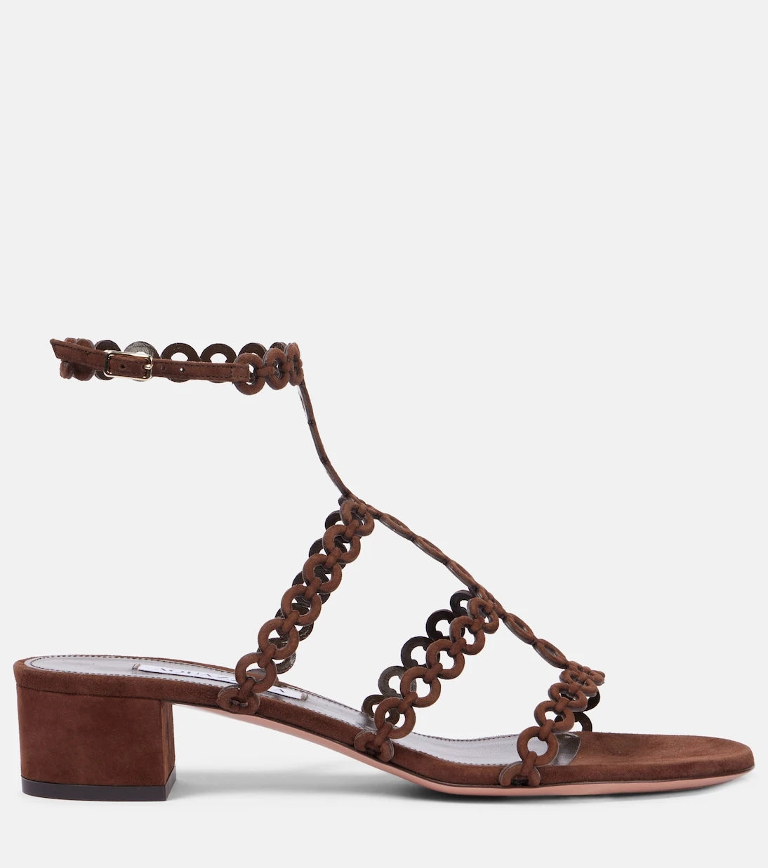 Aquazzura - Infinity Chain 35 suede sandals