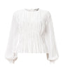 AllSaints White Gathered Melani Blouse