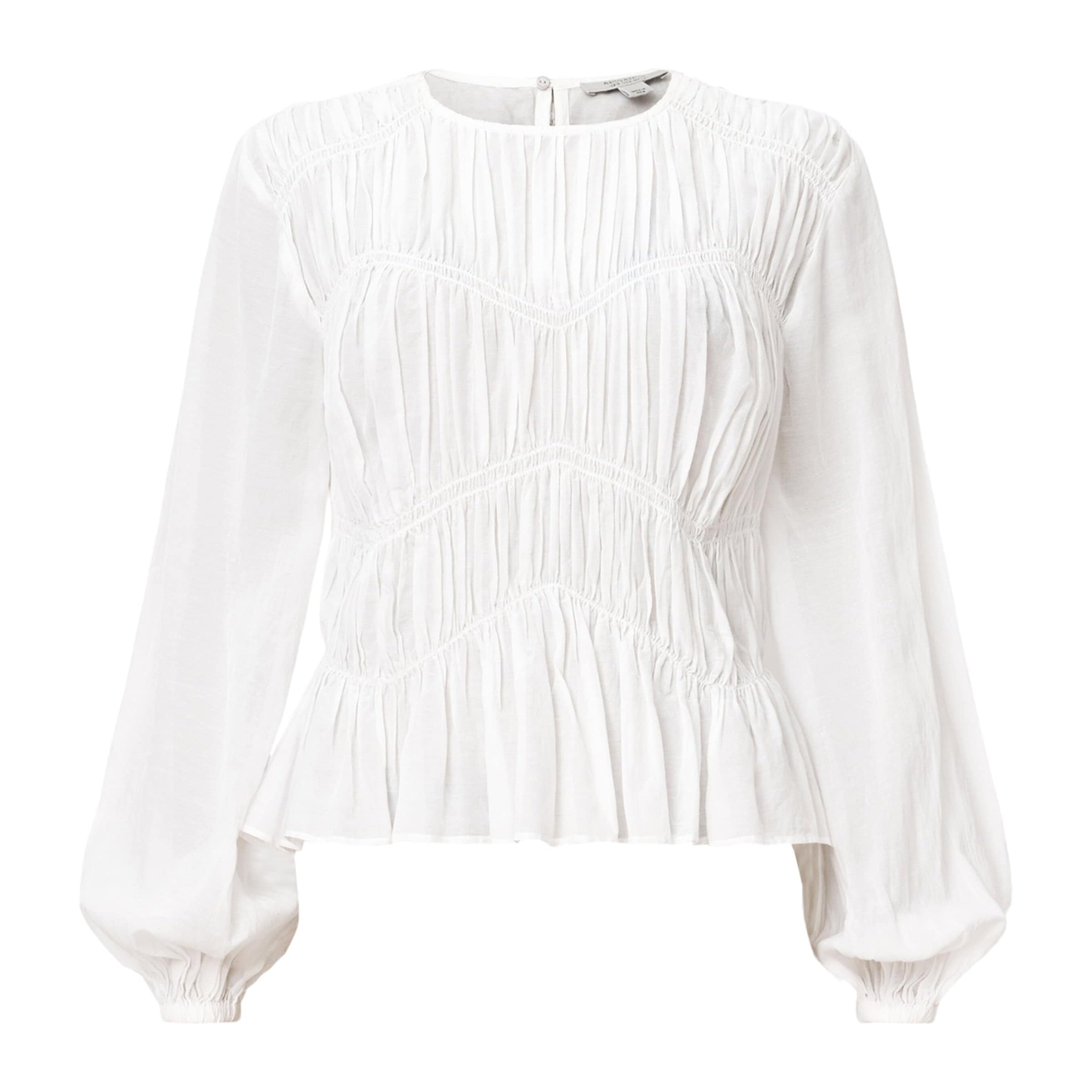 AllSaints White Gathered Melani Blouse
