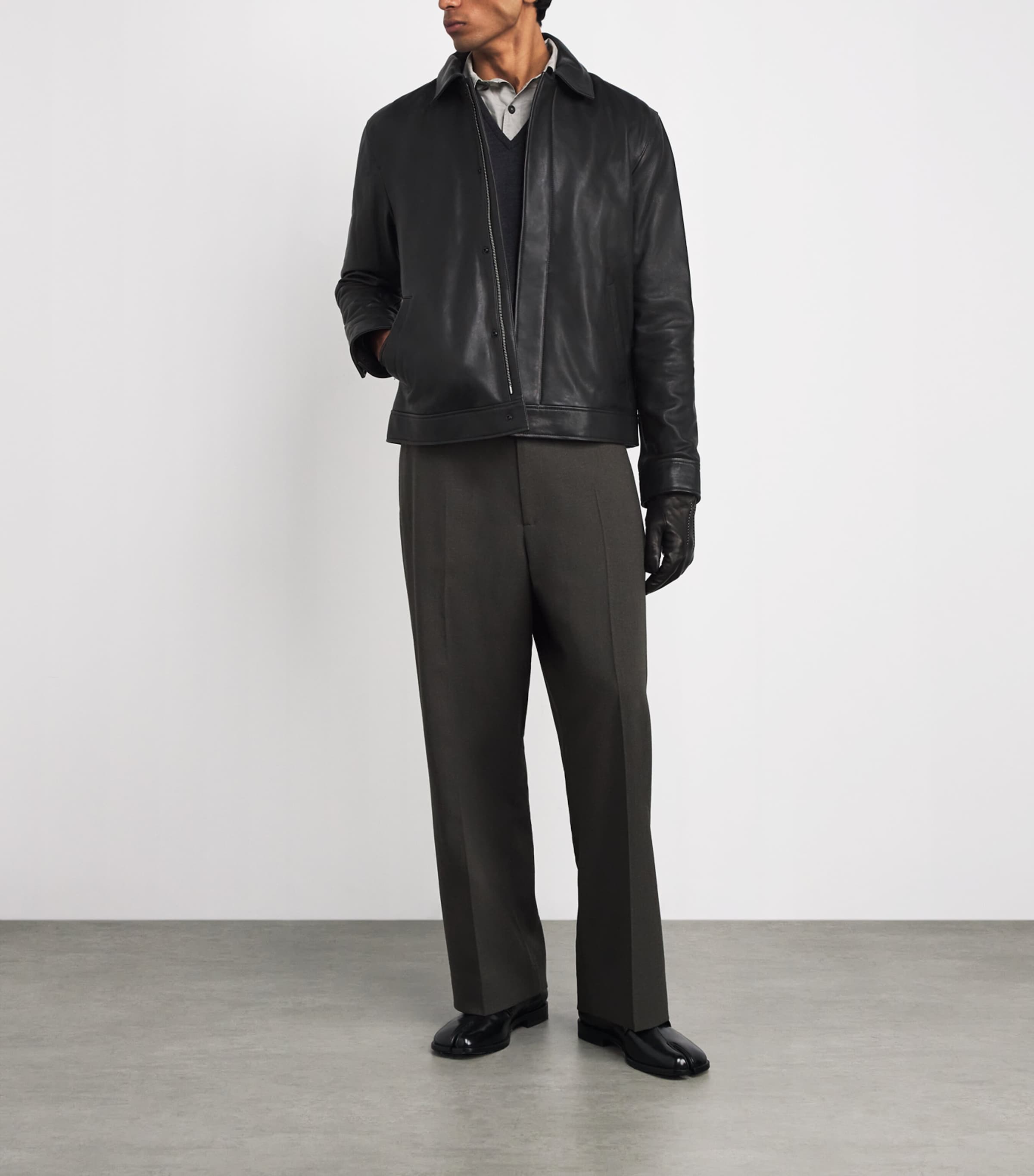 Simkhai Black Leather Landon Jacket