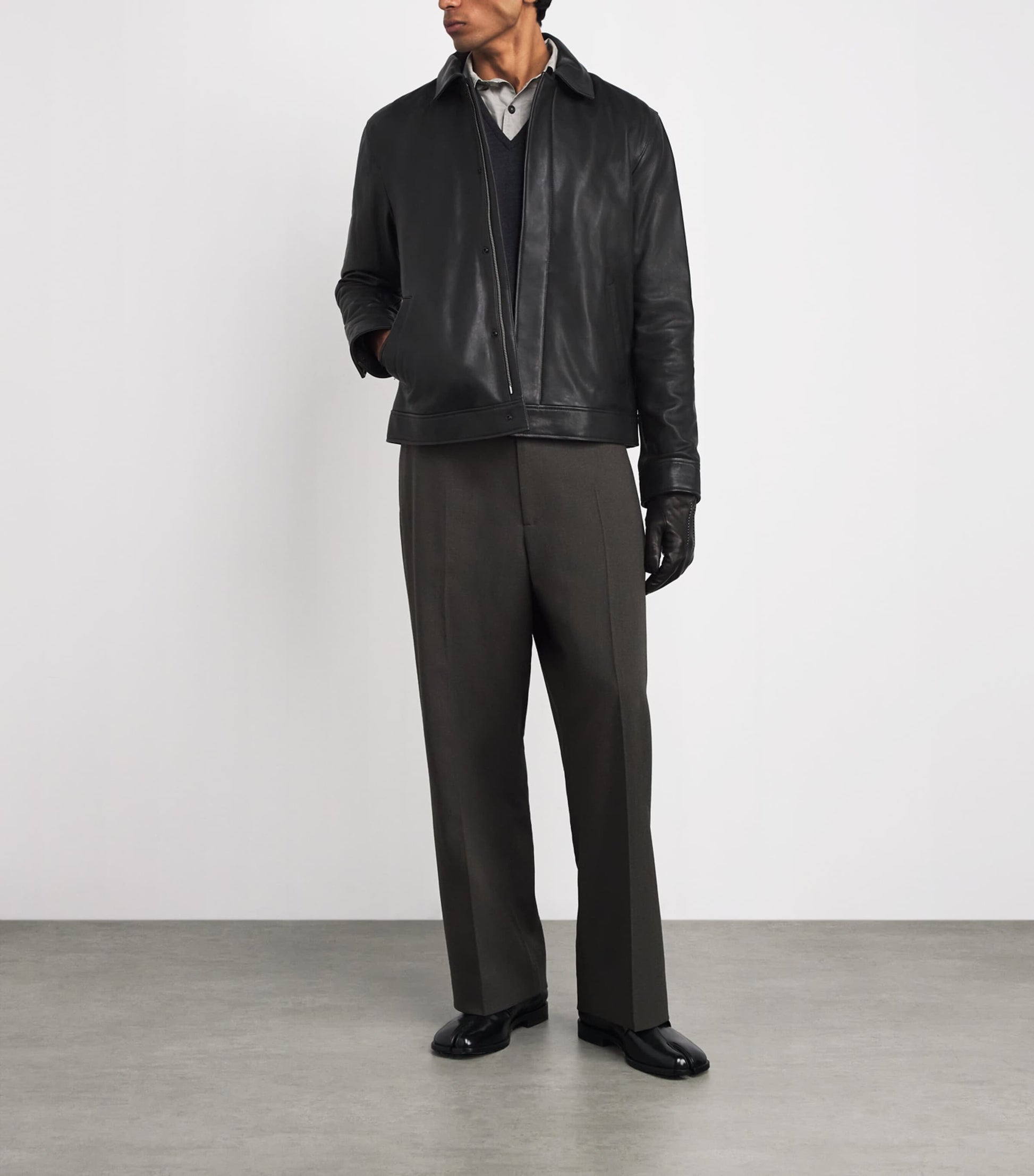 Simkhai Black Leather Landon Jacket