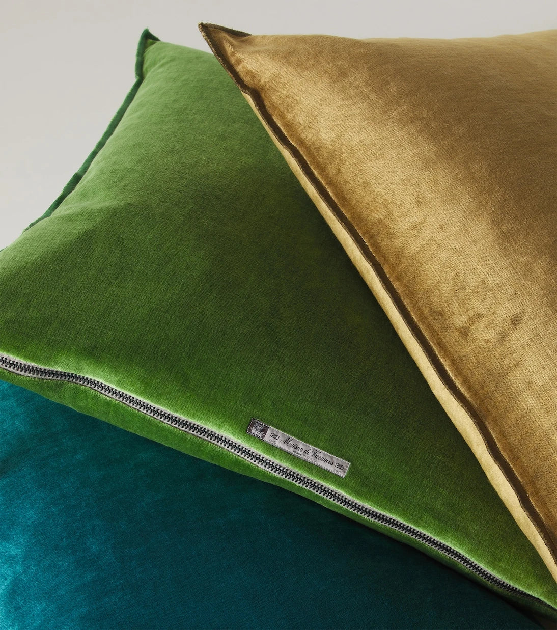 Maison de Vacances - Leather-trimmed cushion