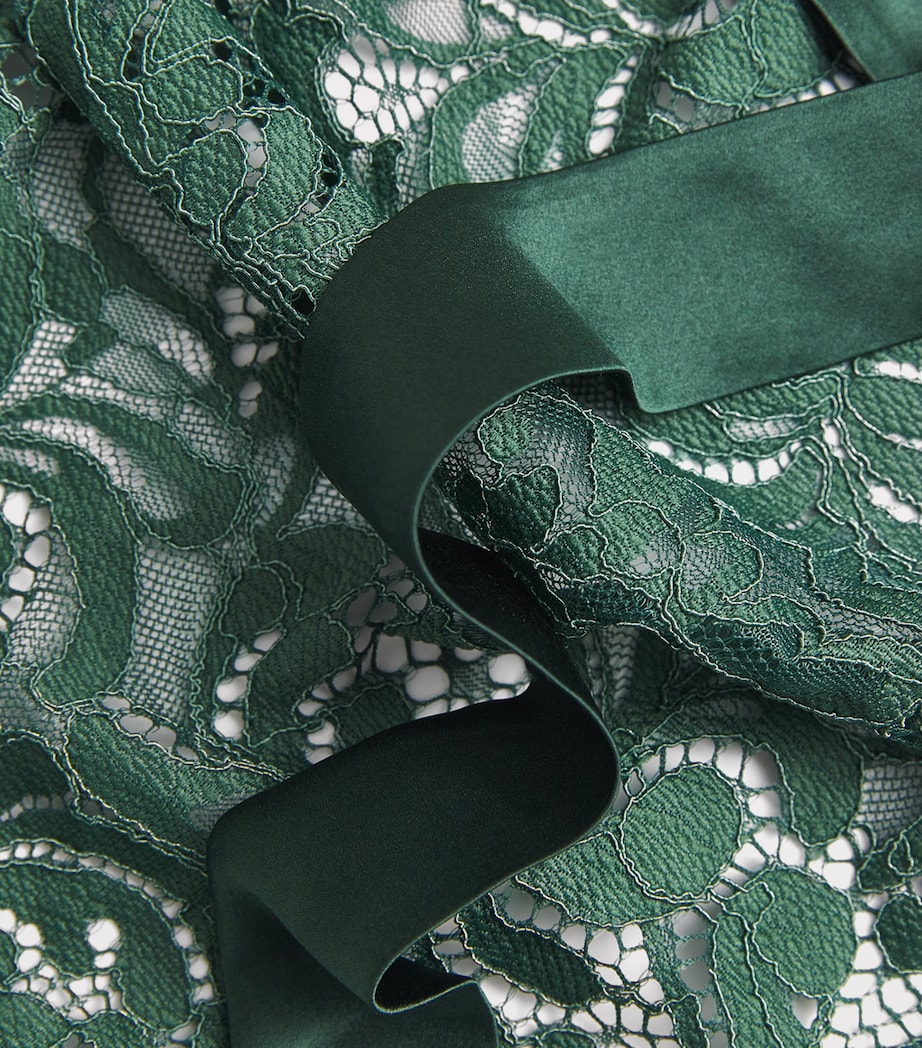 Lace Overlay Isara Halterneck Bra DEEP GREEN