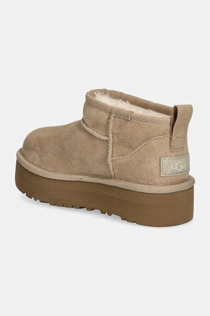 UGG апески за деца от велур CLASSIC ULTRA MINPLATFORM