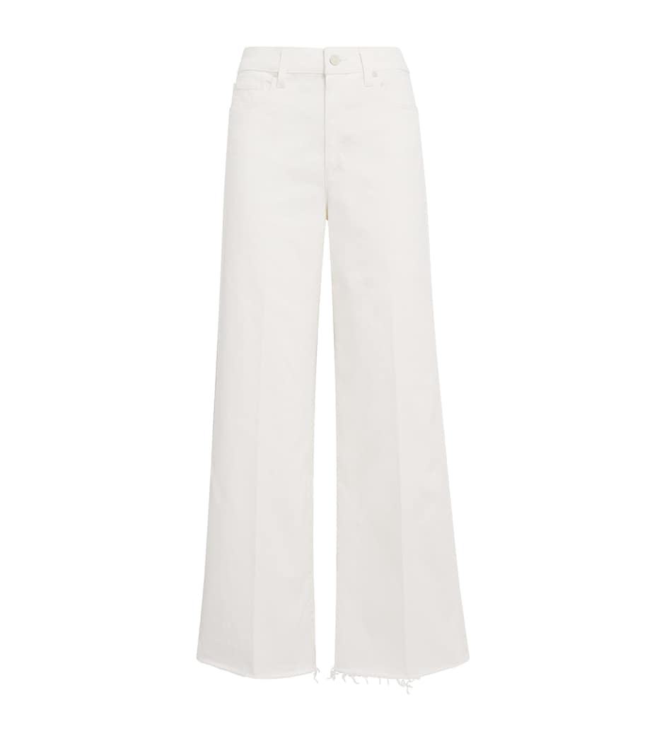 PAIGE White Anessa High-Rise Wide-Leg Jeans