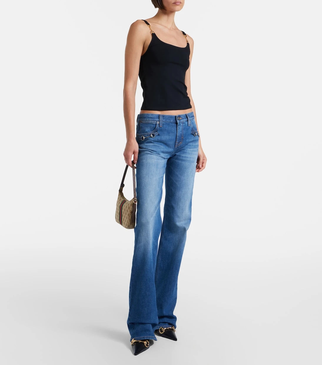 Gucci - Horsebit crêpe jersey tank top