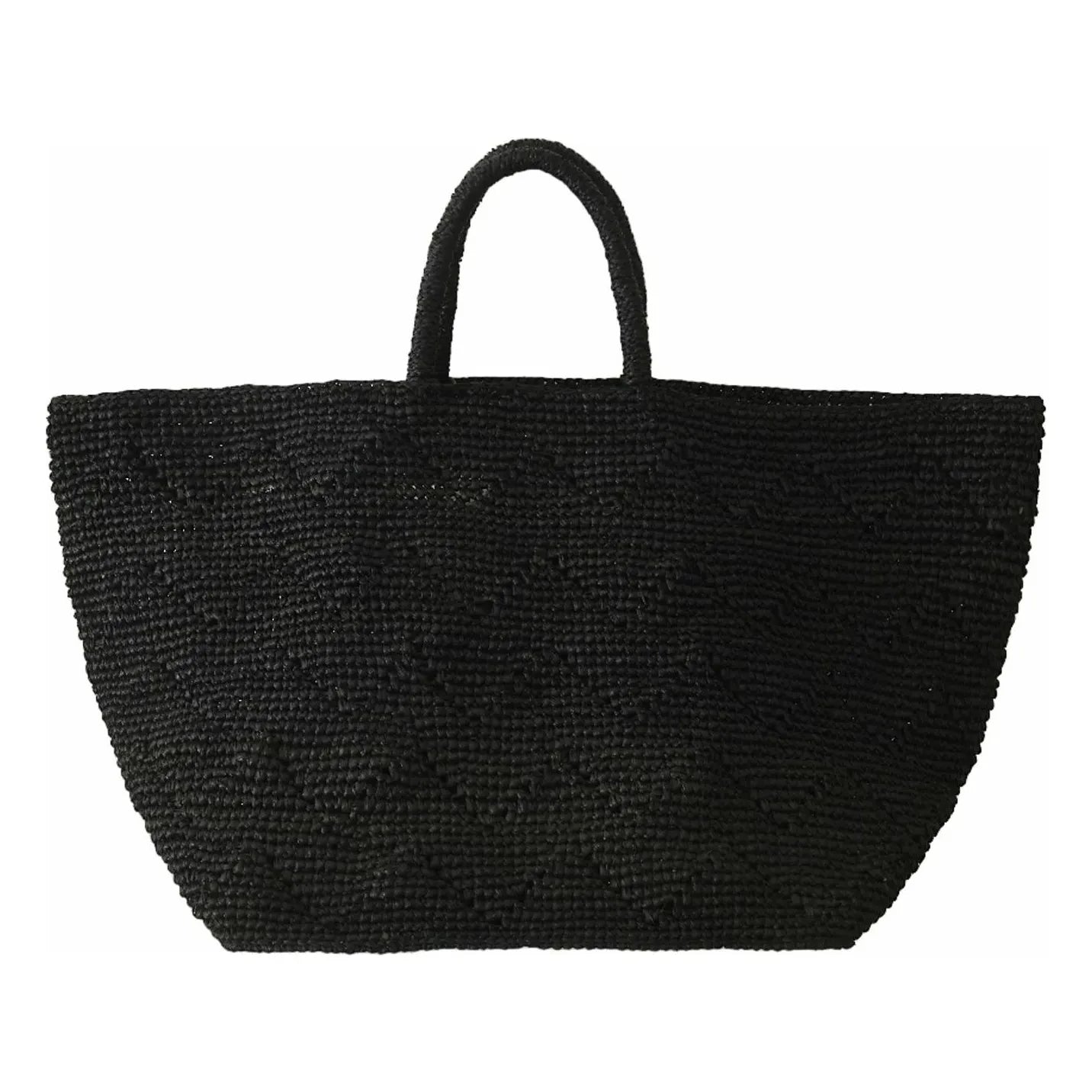 Camalya - Toabi Raphia Shopping Bag | Black