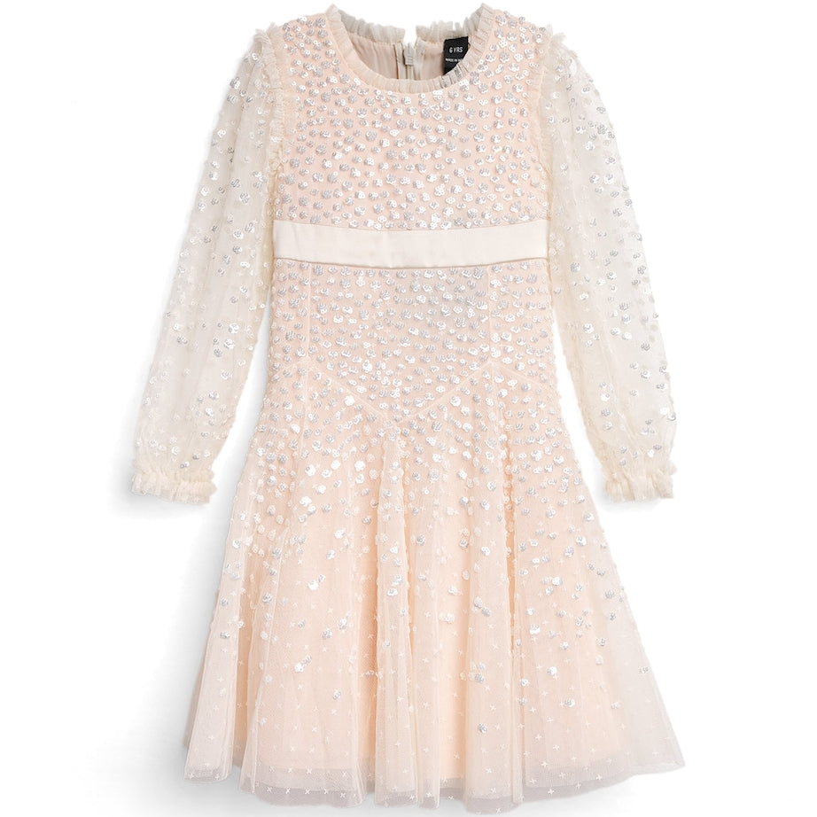 Needle & Thread Pink Tulle Dappled Sequin Dress (3-10 Years)