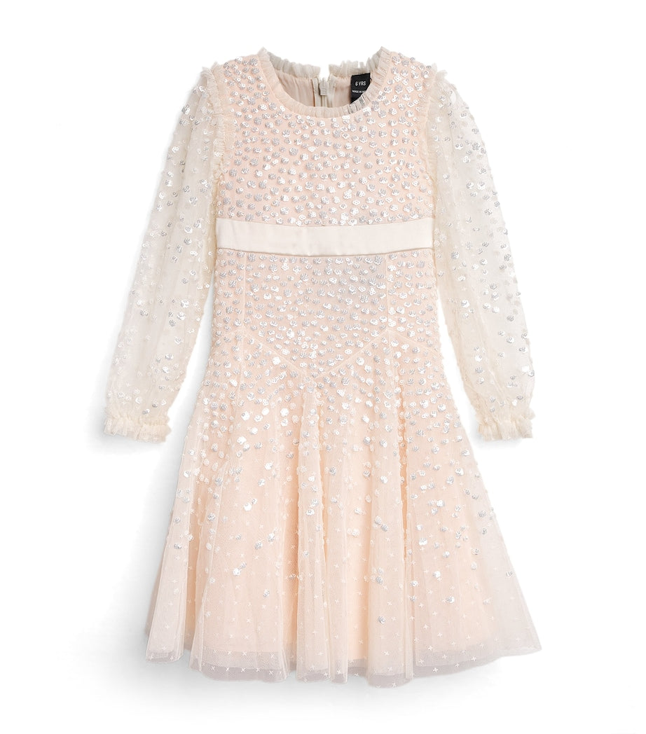 Needle & Thread Pink Tulle Dappled Sequin Dress (3-10 Years)