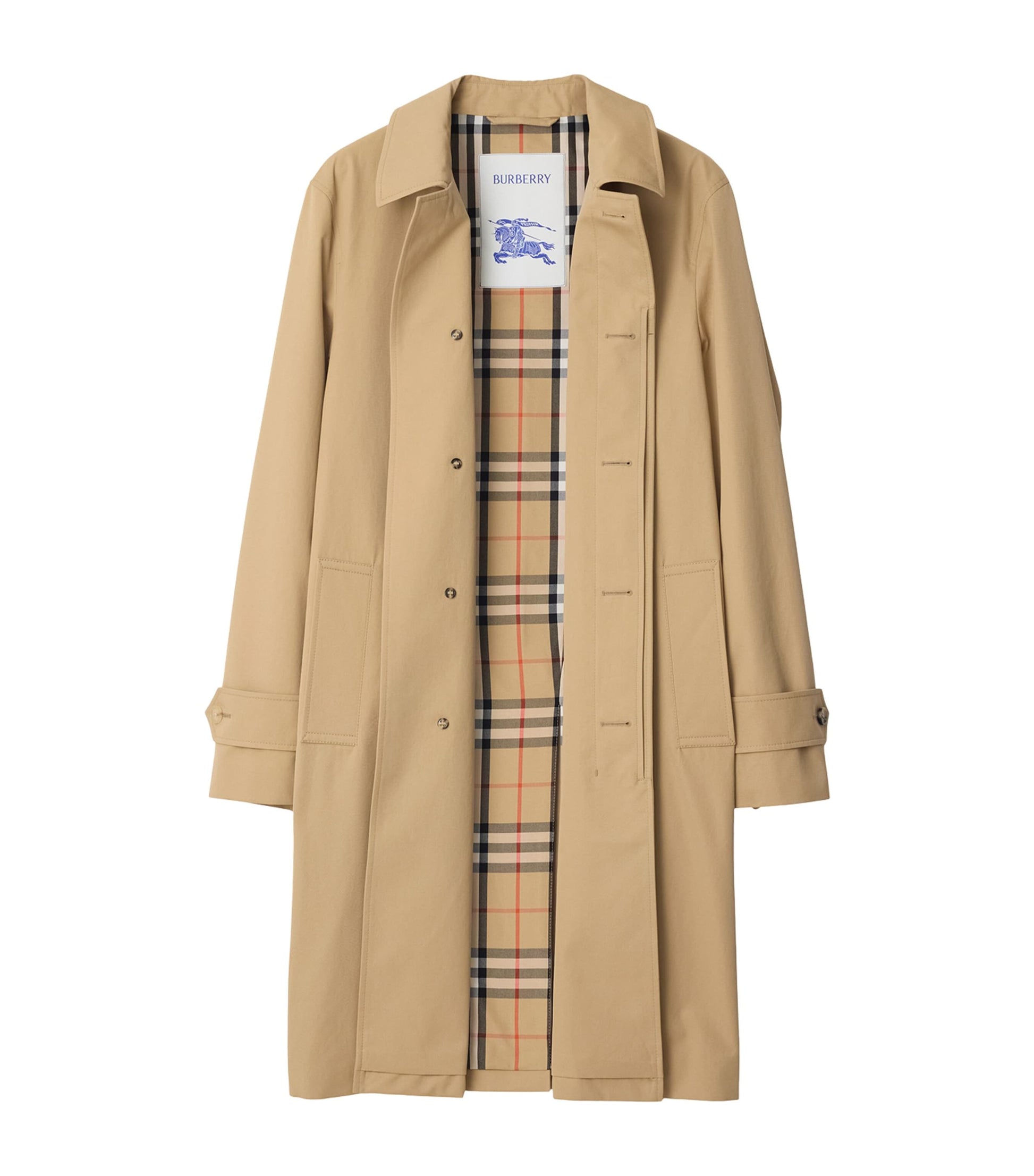 Cotton Gabardine Car Coat FLAX