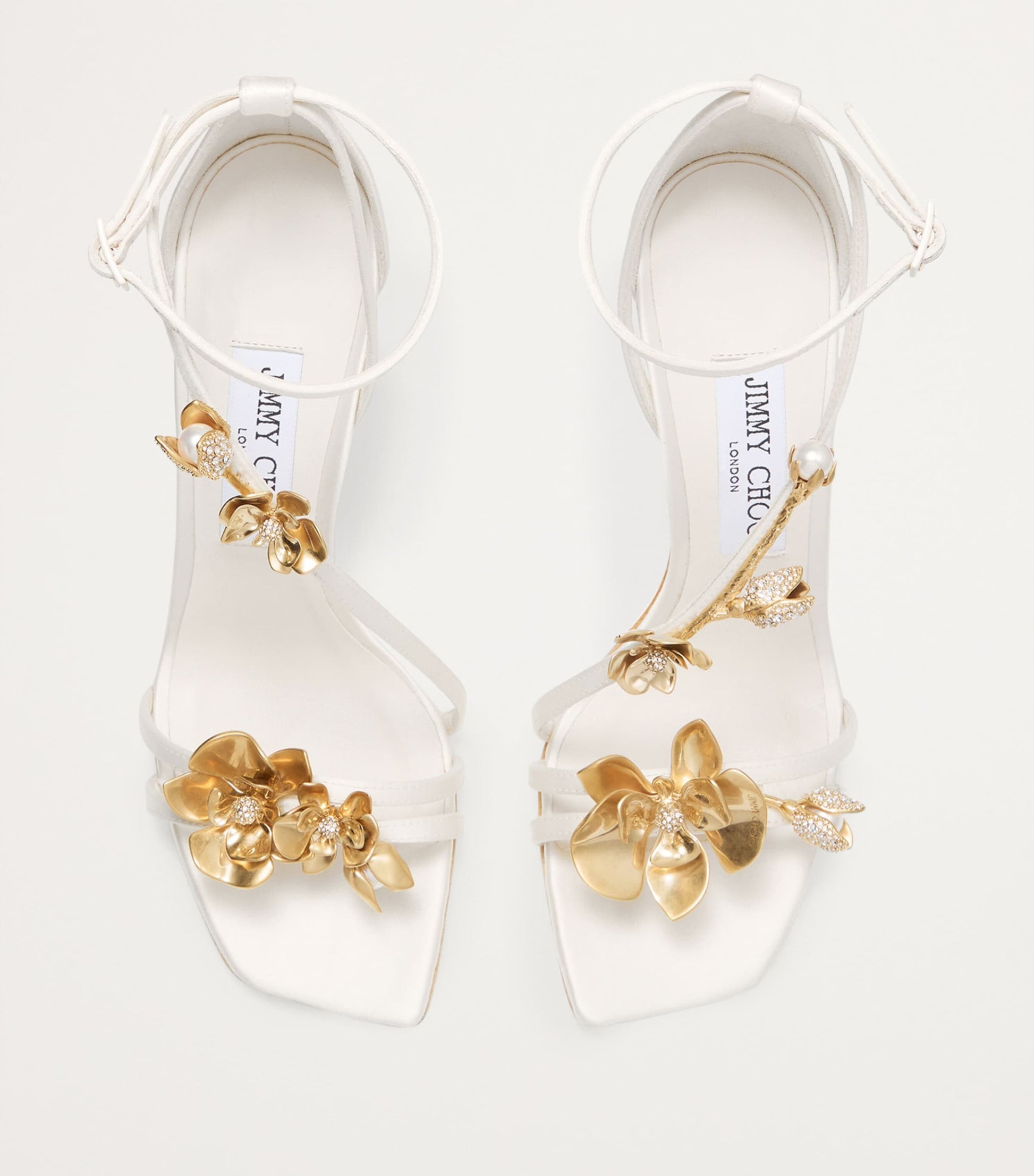 White Zea Heeled Sandals 95