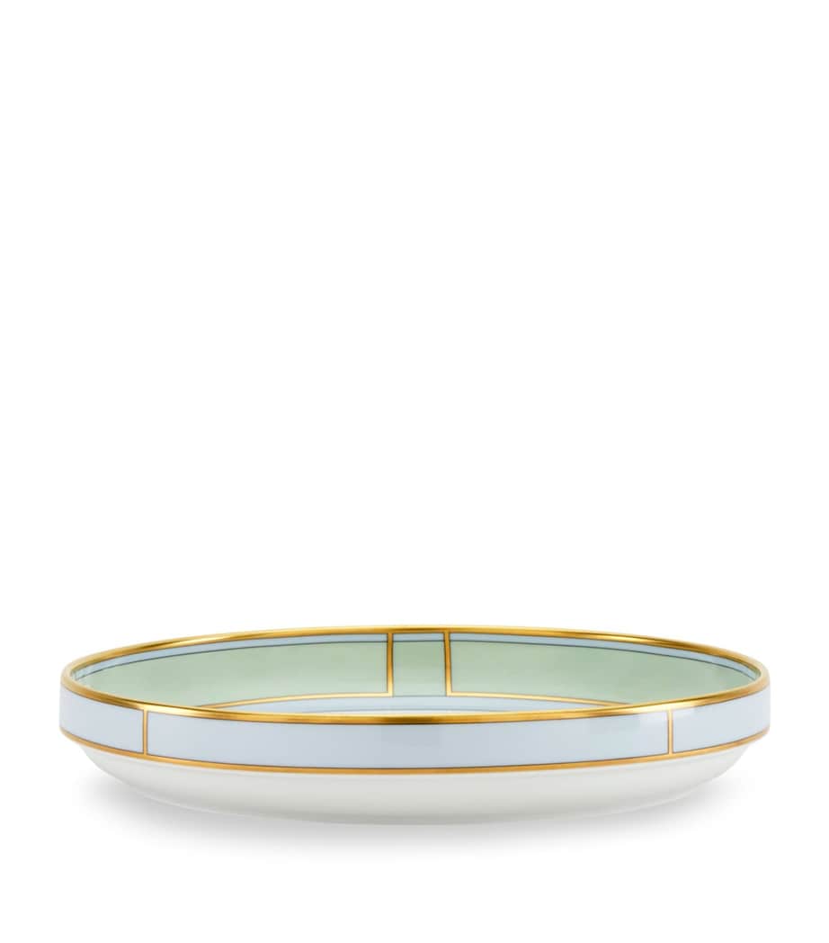 Porcelain Colonna Diva Verde Giallo Fruit Holder (24cm)