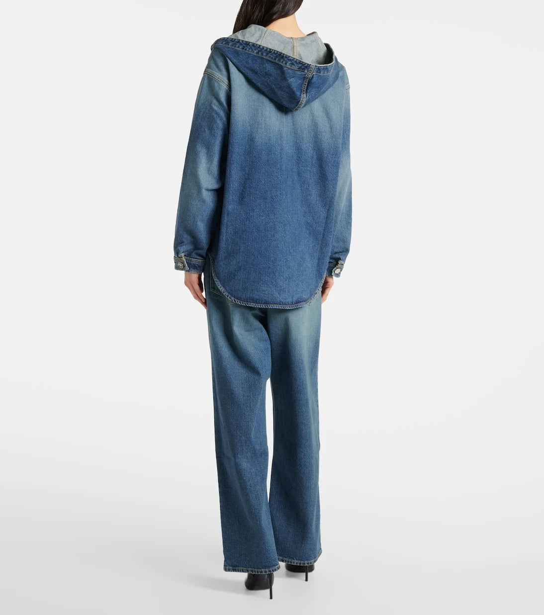 Alaïa - Hooded denim shirt