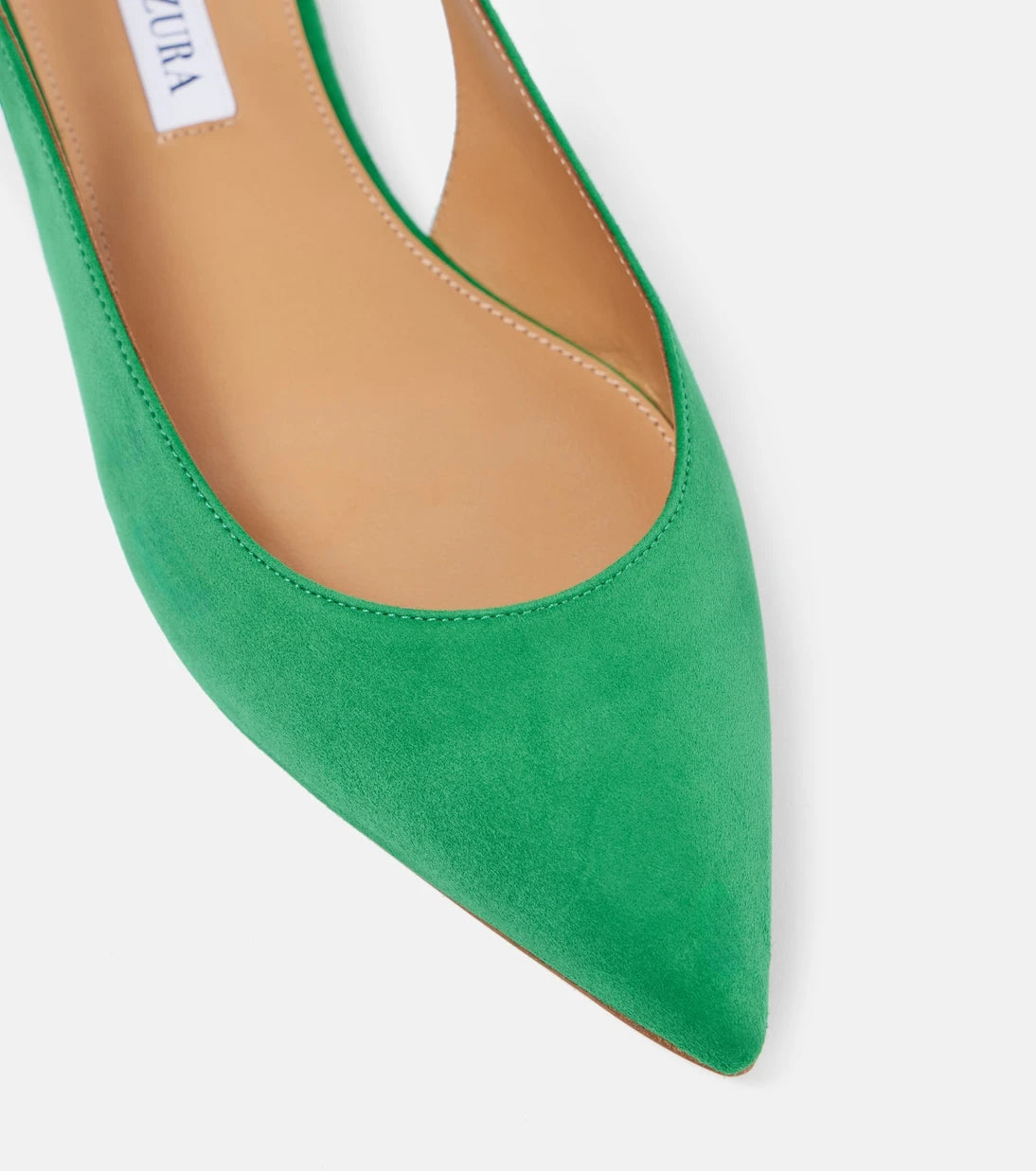 Aquazzura - Purist suede slingback flats