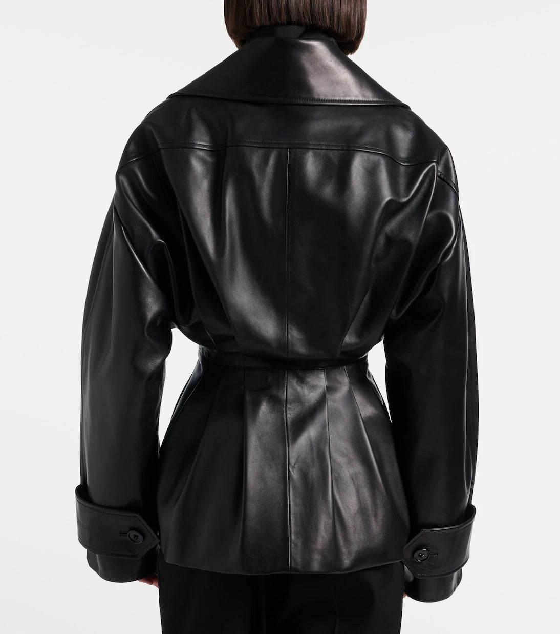 Balenciaga - Double-breasted leather jacket