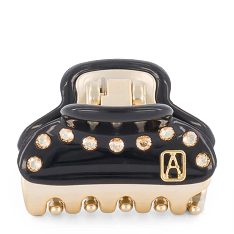 Gold-Plated Crystal-Embellished Claw Hair Clip