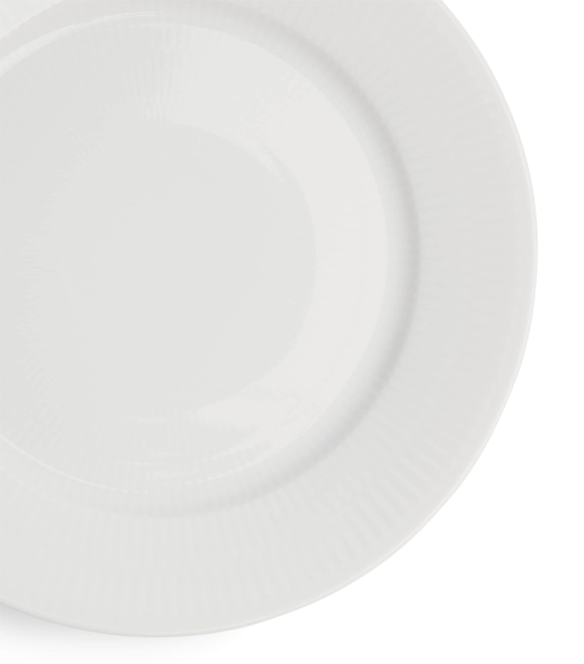 White Fluted Plate (22cm)