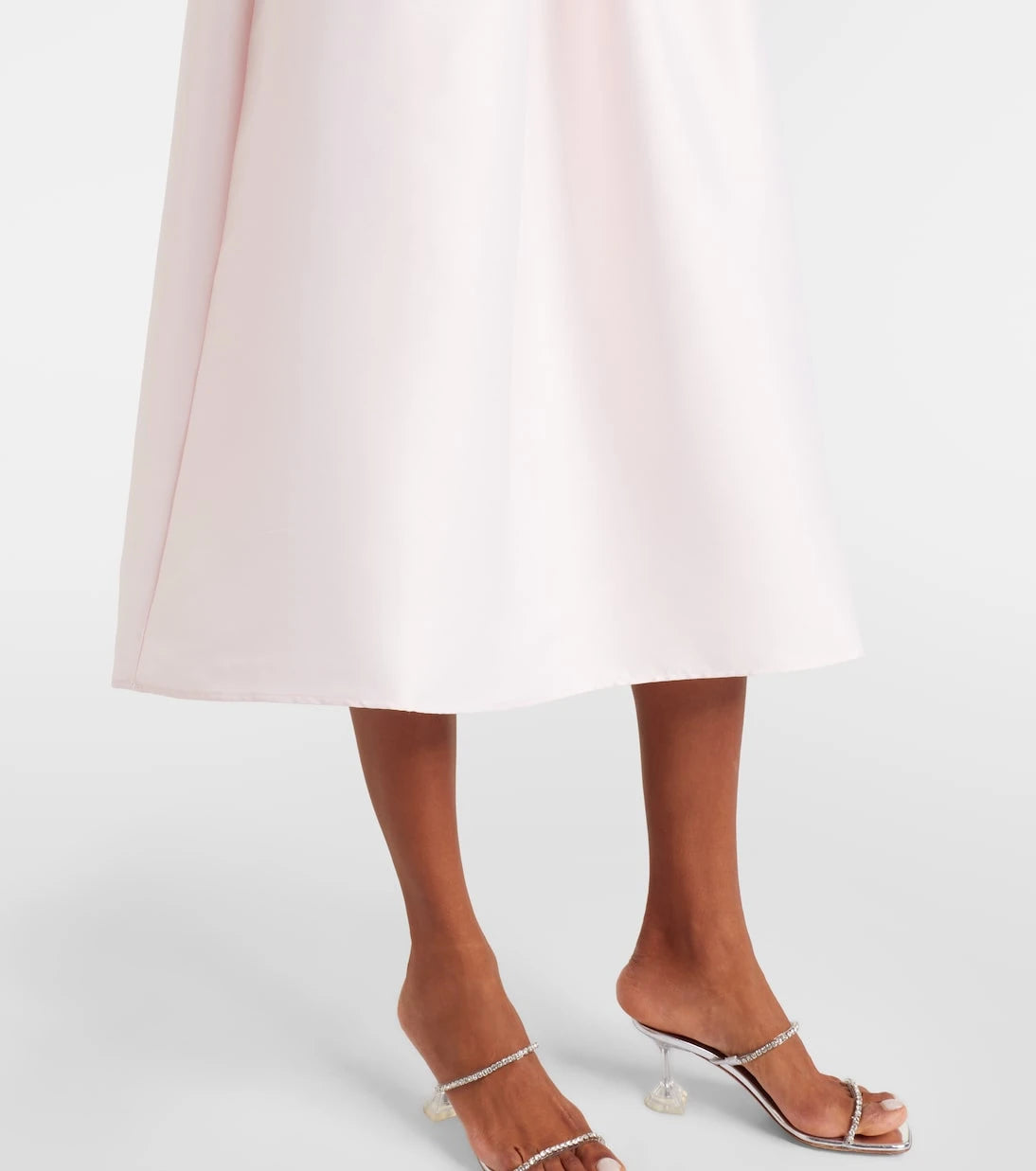 Self-Portrait - Belted taffeta midi dress