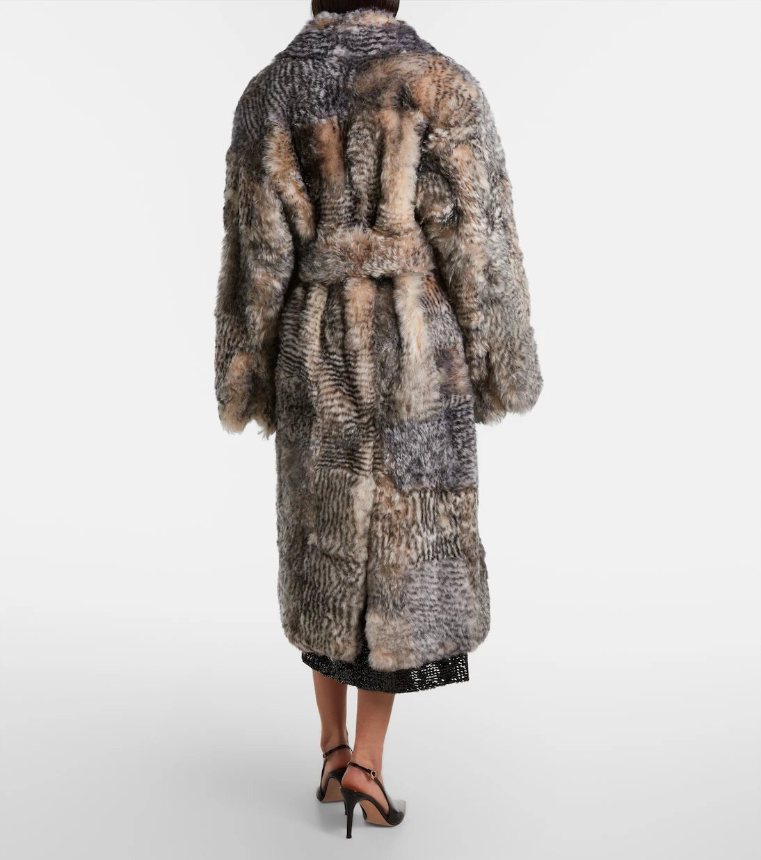 Jacques Wei - Shearling wrap coat