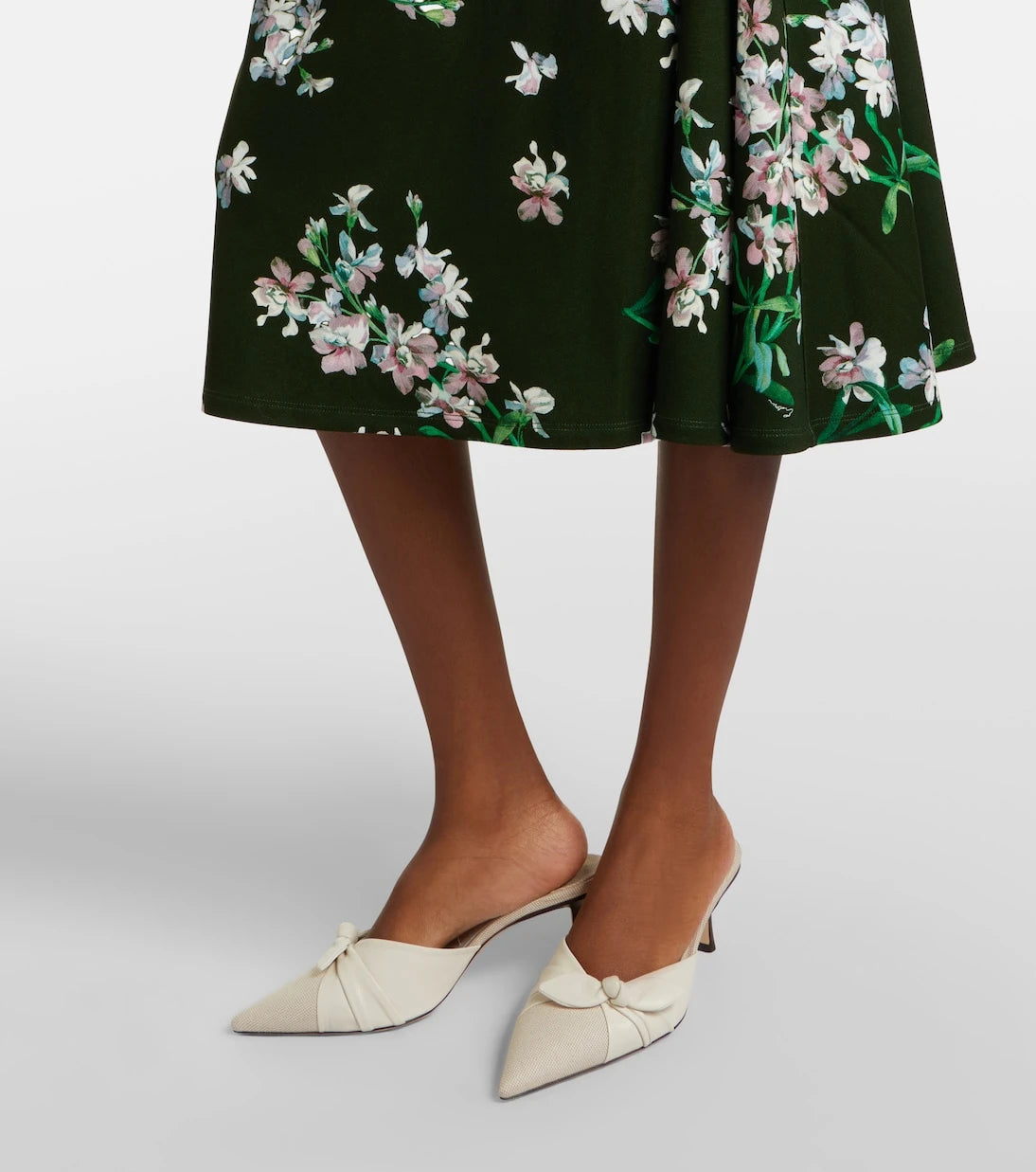 Erdem - Draped floral midi dress
