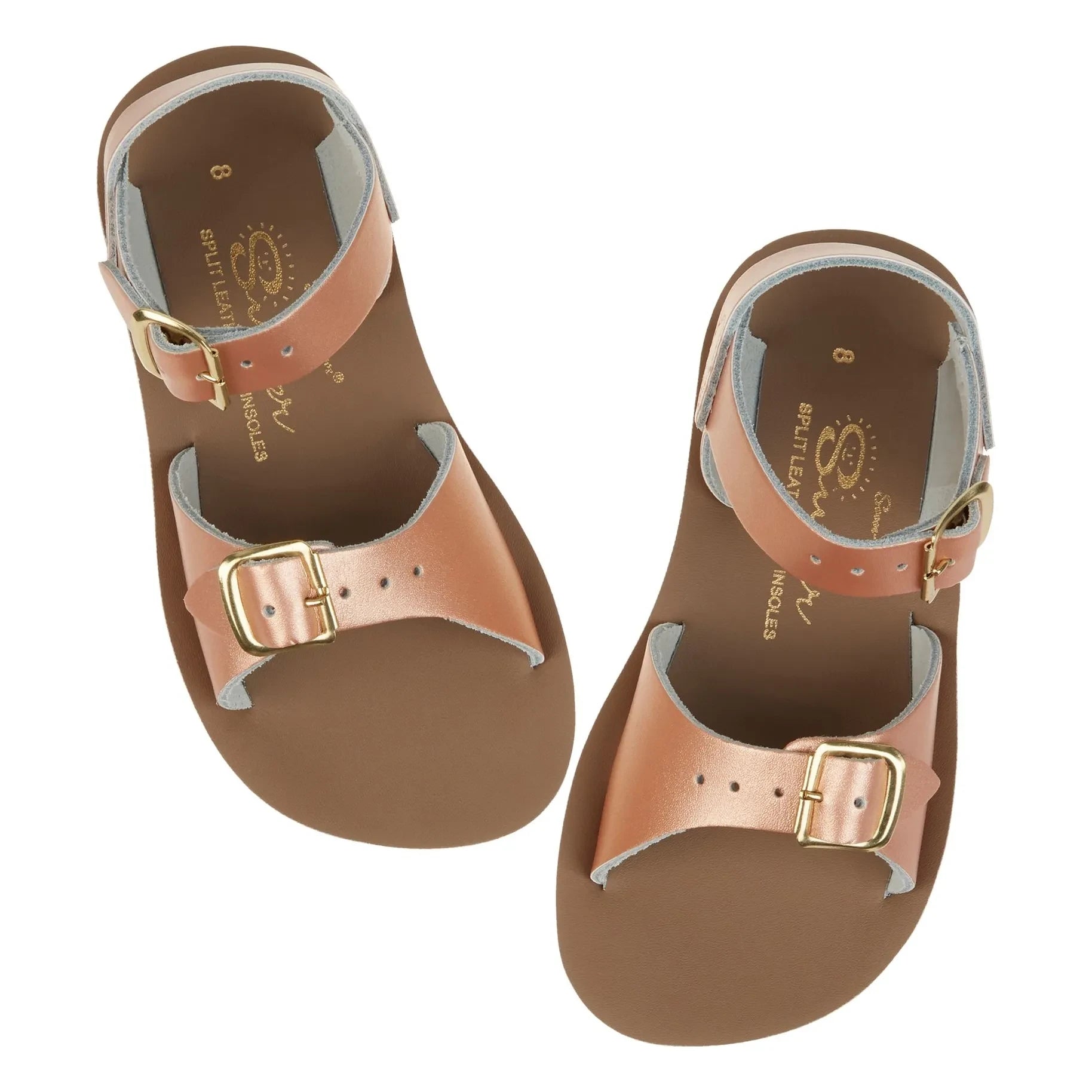 Salt-Water - Waterproof Surfer Leather Sandals | Pink Gold