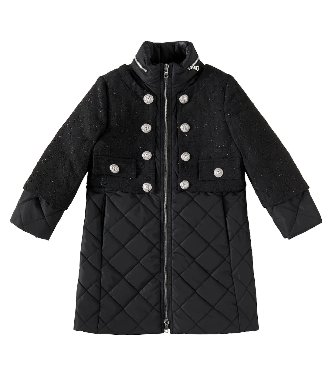 Balmain Kids - معطف منفوخ مبطن