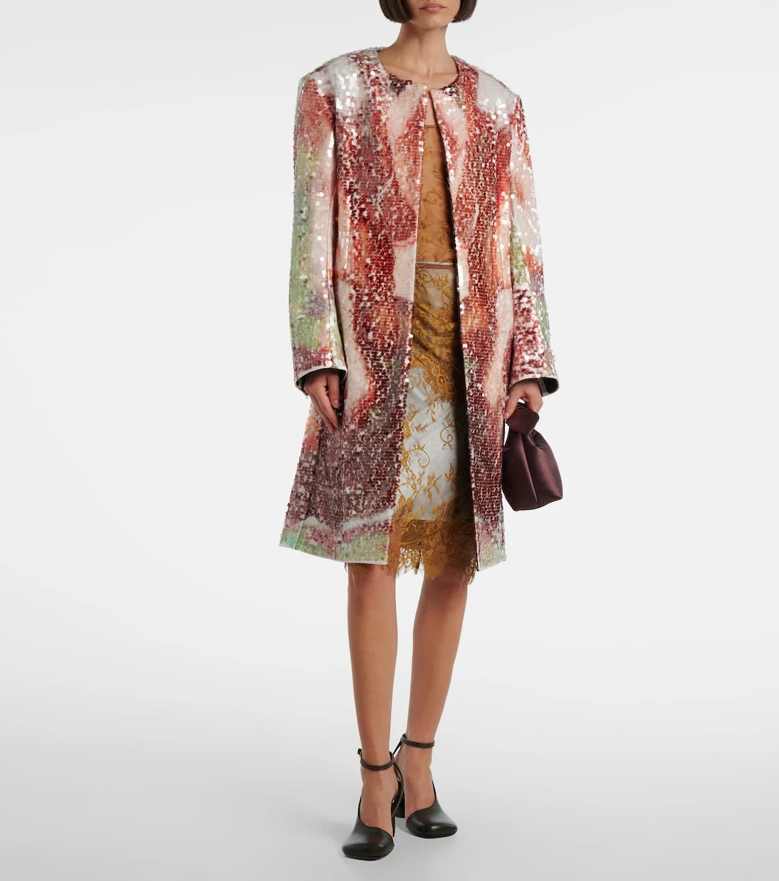 Jacques Wei - Silk-trimmed lace top