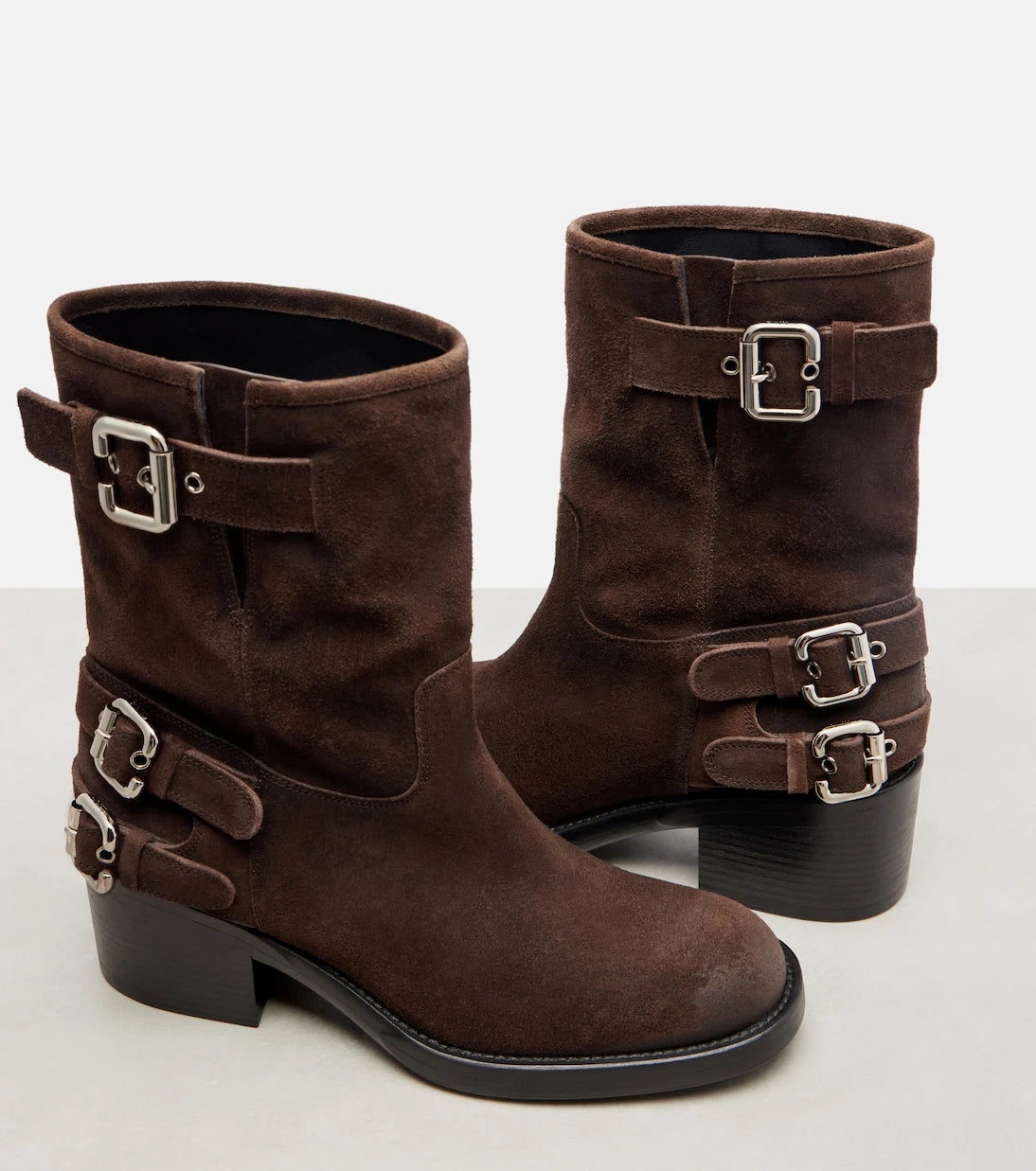 Chloé - Dakota 60 suede biker boots