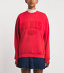 Red Cotton Paris Graphic Sweatshirt