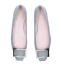 Roger Vivier Grey Patent Leather Trompette Ballet Flats