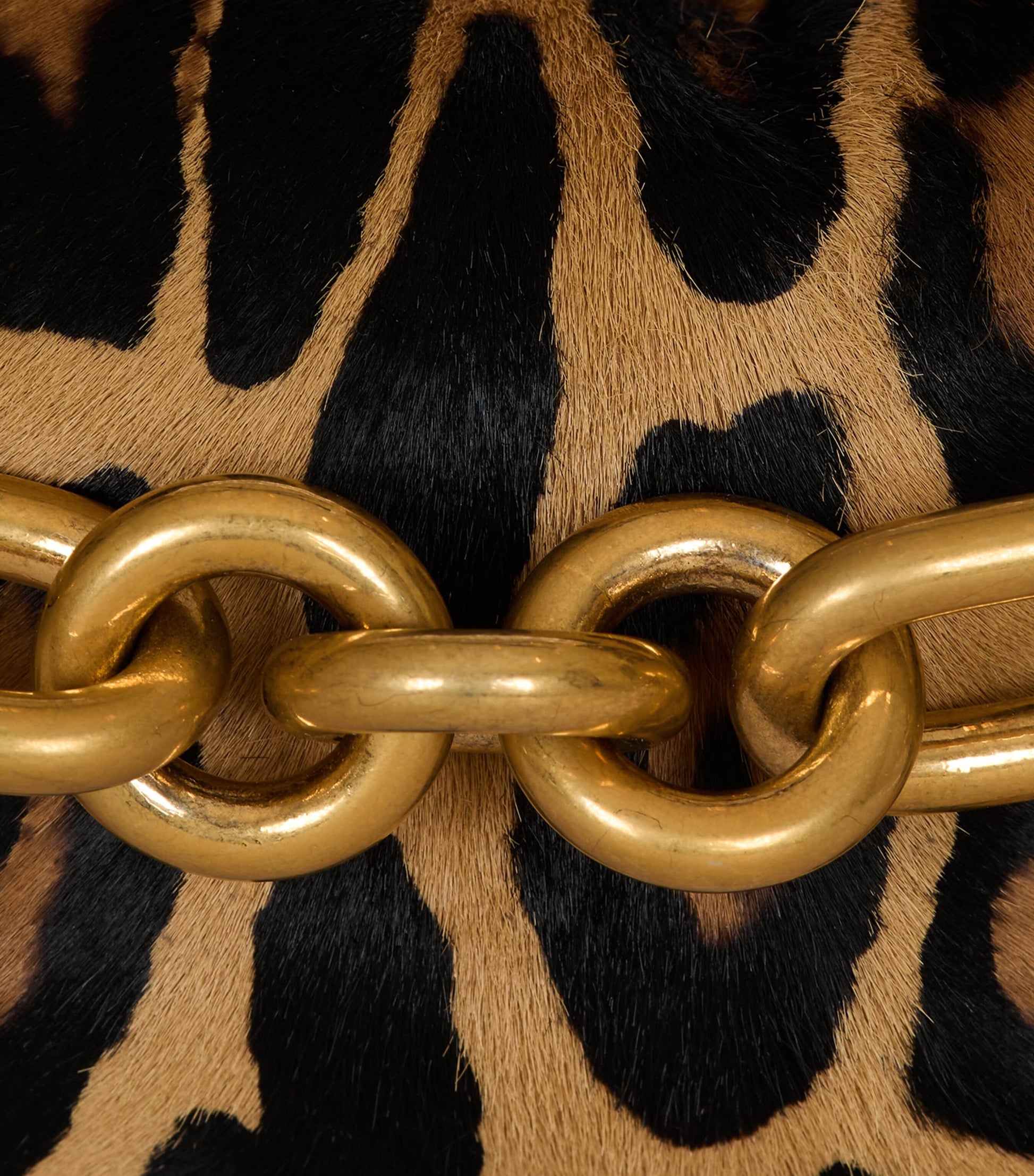 Brown Medium Leopard Sync Shoulder Bag