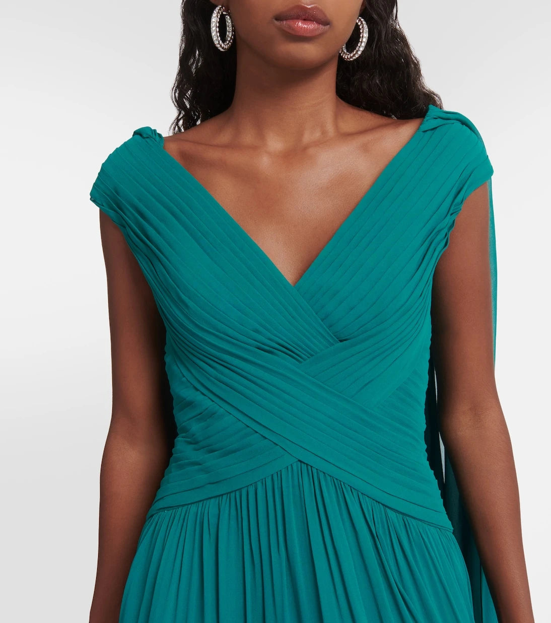Elie Saab - Caped silk-blend gown