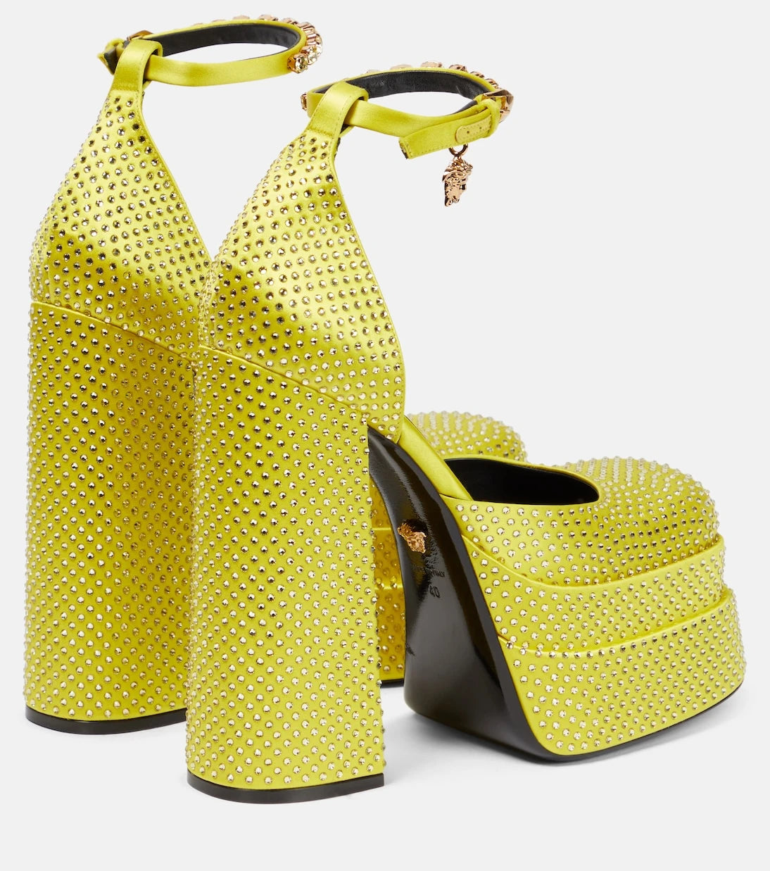 Versace - Medusa Aevitas embellished platform pumps