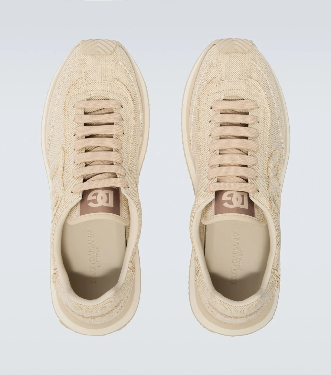 Dolce&Gabbana - Leather-trimmed canvas sneakers