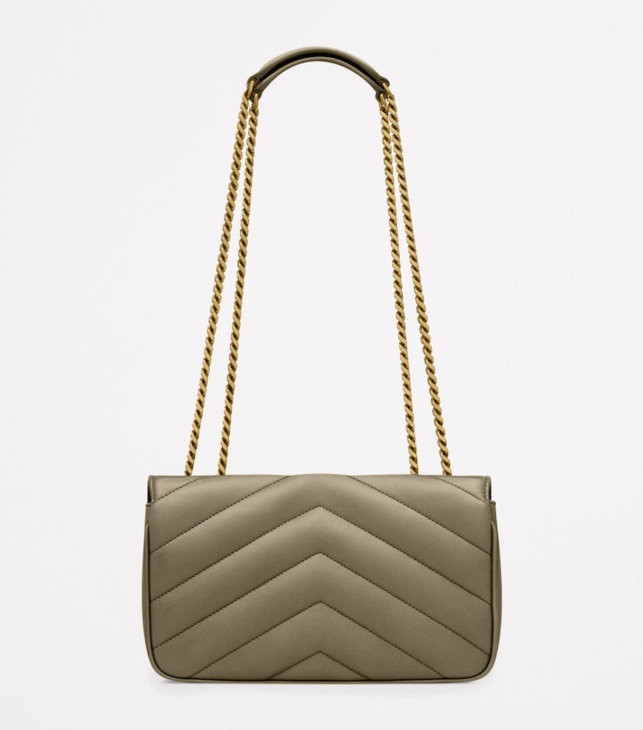 Saint Laurent Green Small Loulou Shoulder Bag