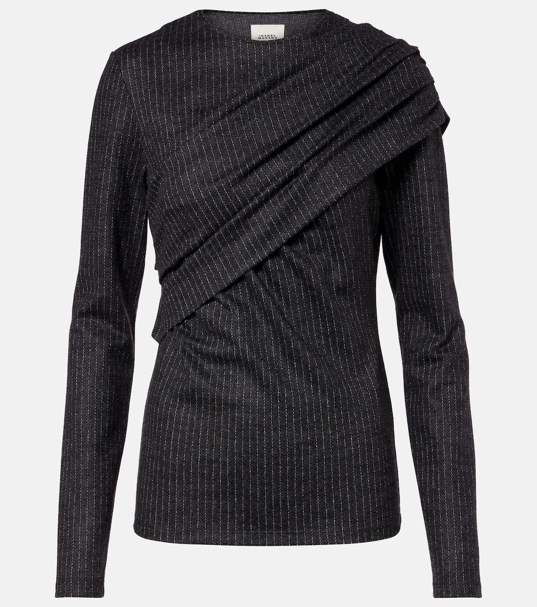 Isabel Marant - Asna chalk stripe wool and cotton top